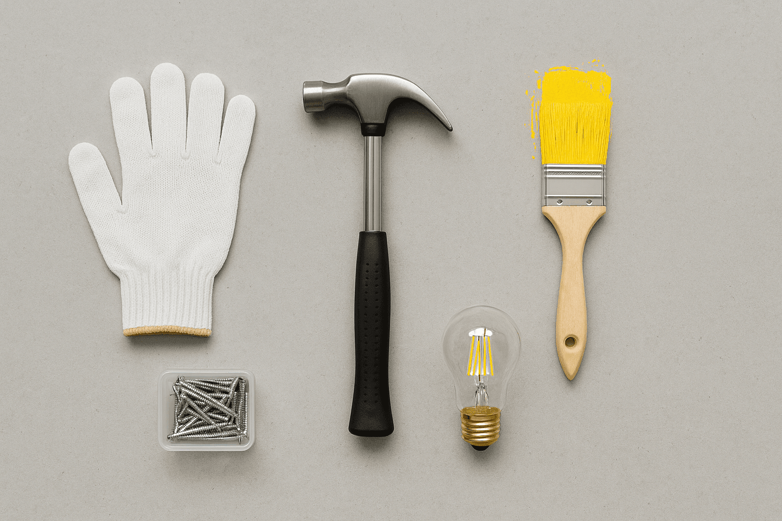 Estanterías de ferretería mostrando una gran variedad de productos.